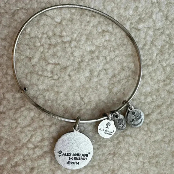 ALEX AND ANI Mom Bangle, Rafaelian Silver, One Size, Because I Love You Mom - Picture 3 of 11